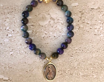 Our Lady of Guadalupe Bracelet Faith Jewelry Religious Gift Christian Jewelry Mother Mary Virgin Mary Our Lady of Guadalupe Gift Handmade