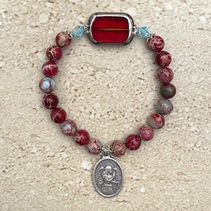 Saint Gabriel Bracelet St Gabriel Bracelet Saint Gabriel Jewelry Patron Saint of Communication Archangel Gabriel Faith Jewelry Handmade