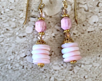 Queen Conch Earrings Pink Queen Conch Dangle Earrings Queen Conch Drop Earrings