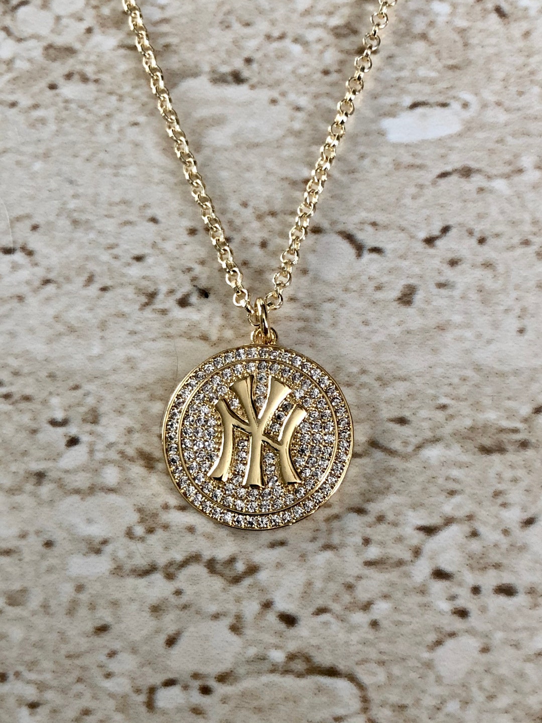 Yankees Pendant Yankees Necklace Yankees Jewelry NY Yankees Etsy