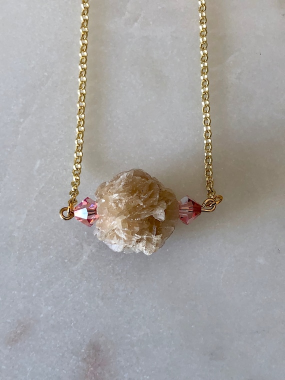 Desert rose necklace deals