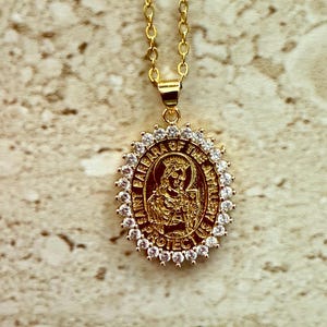 Saint Barbara Necklace Saint Barbara Pendant Patron Saint of Military Patron Saint First Responders Saint Barbara Medal