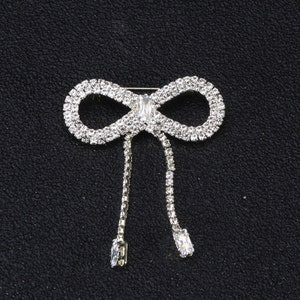 Crystal Rhinestone Bow knot  tassel Brooch Pins, DIY Bouquet Supply Gift Idea For her,women Brooches,banquet evening dress matching, gifts