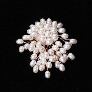 Elegant Flower Pearl rhinestone Brooch, Flower  Brooches Pins, Wedding Bouquet Broaches, Brooches Dress Pin, Holiday Gift