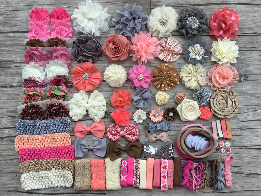 DIY Headband Making Kit,baby Shower Headband Station Kit, Birthday