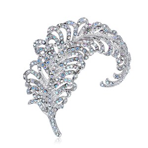 Extra Large Leaf crystal Bejeweled brooches Embellishment for women coat brooch pin wedding jewelry party accessories gift