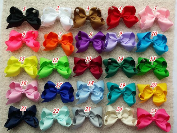 Set Of 10 Pcs 6 Inch Hair Bows For Girls Baby Girls Hair Etsy