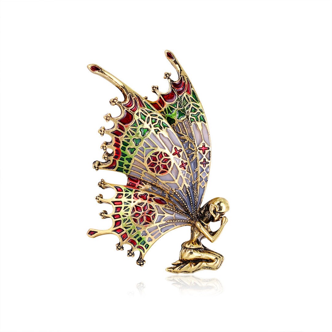 Angel's Prayer Butterfly Brooch - Colorful Enamel Corsage Pin For Women, Alloy Steel - View #10