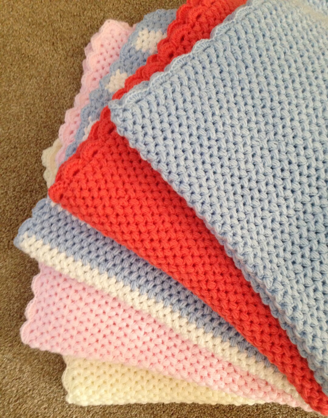 Handknit Baby Blankets Etsy