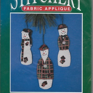 Vintage Bernat Fabric Applique Christmas Ornaments Kit image 1