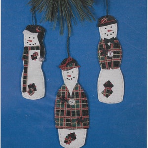 Vintage Bernat Fabric Applique Christmas Ornaments Kit image 2