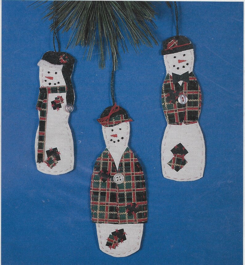 Vintage Bernat Fabric Applique Christmas Ornaments Kit image 2