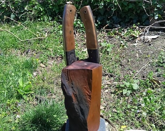 Juego de cuchillos de espiga completa de acero de Damasco