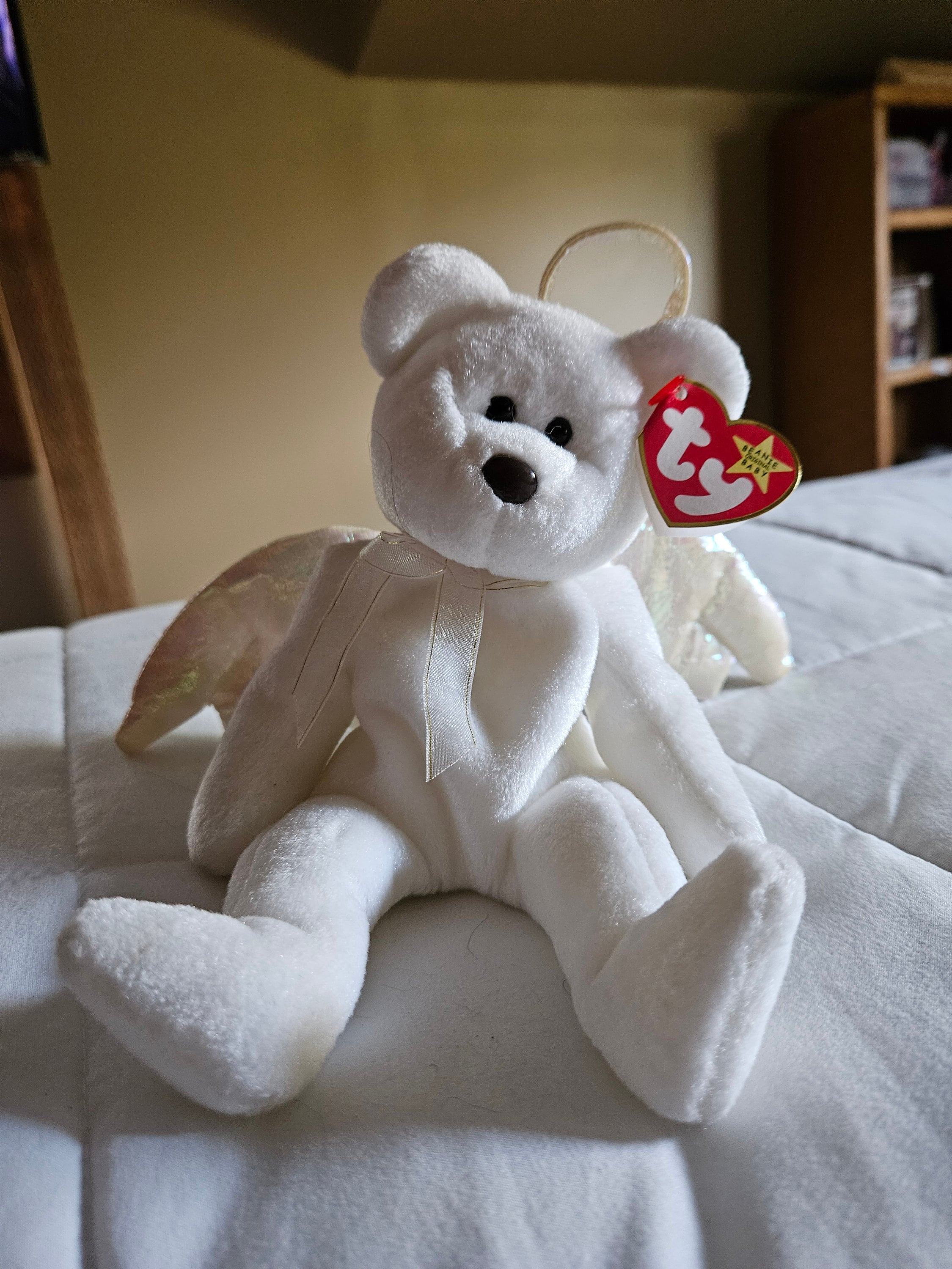 Rare 1st Edition Halo TY Beanie Baby With Multiple Errors. Brown Nose ...