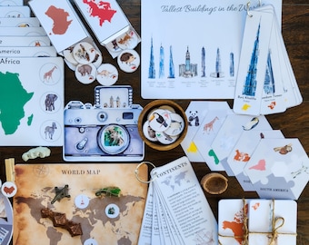 Continents Printable Pack: Montessori Geography Activities for Kids