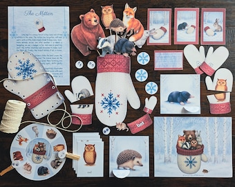 The Mitten Book Companion | Winter Story Activities, Printables & Crafts for Kids, Hands-On Activities, Morning Basket
