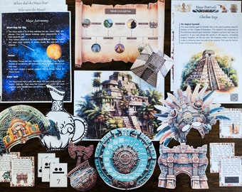 Ancient Maya, Maya Unit Study, Montessori Printables, Homeschool Curriculum, History, Homeschool Unit, Elementary Curriculum, Maya