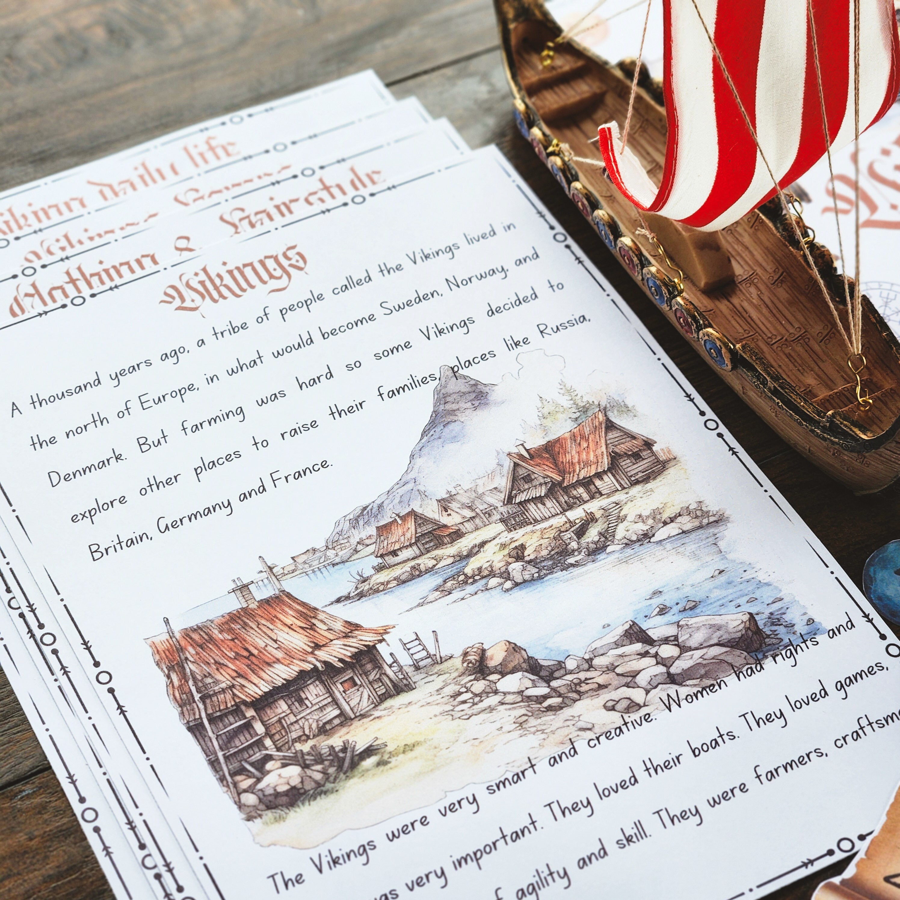 Vikings, Vikings Unit Study, Homeschool , Printables, Norse, Vikings ...