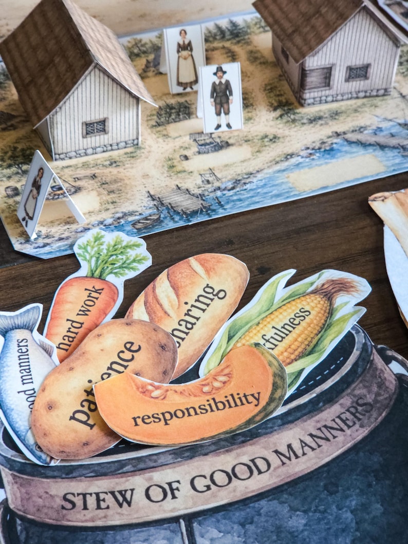 Pilgrims, Mayflower & First Thanksgiving Unit Study | Hands-On Colonial America History Activities | Homeschool Printable image 19