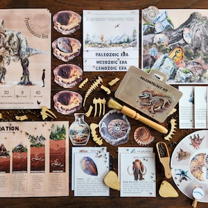 Paleontologi, Dinosaurier, Fossiler, T-Rex, Velociraptor, Jurassic Park, Mesozoikum, Hemundervisningsaktiviteter, Utskrivbara material