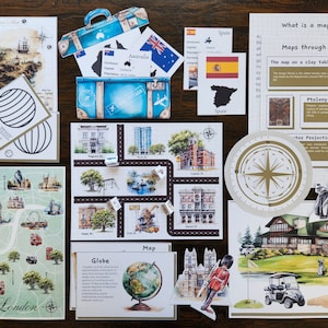 Map Fertigkeit, Länder der Welt Karten, Karten Einheit Studie, Kompass, Homeschool Einheit Bundle, Länder der Welt Bundle, Kontinente
