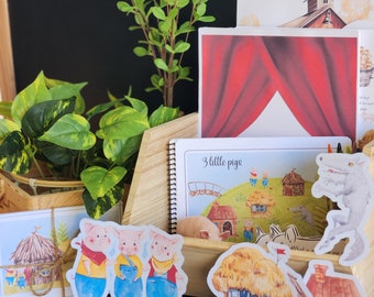 3 little pigs, All about pigs, Fairytale, Pigs Study, Homeschool, Preschool, Kindergarten, Activities, Printables