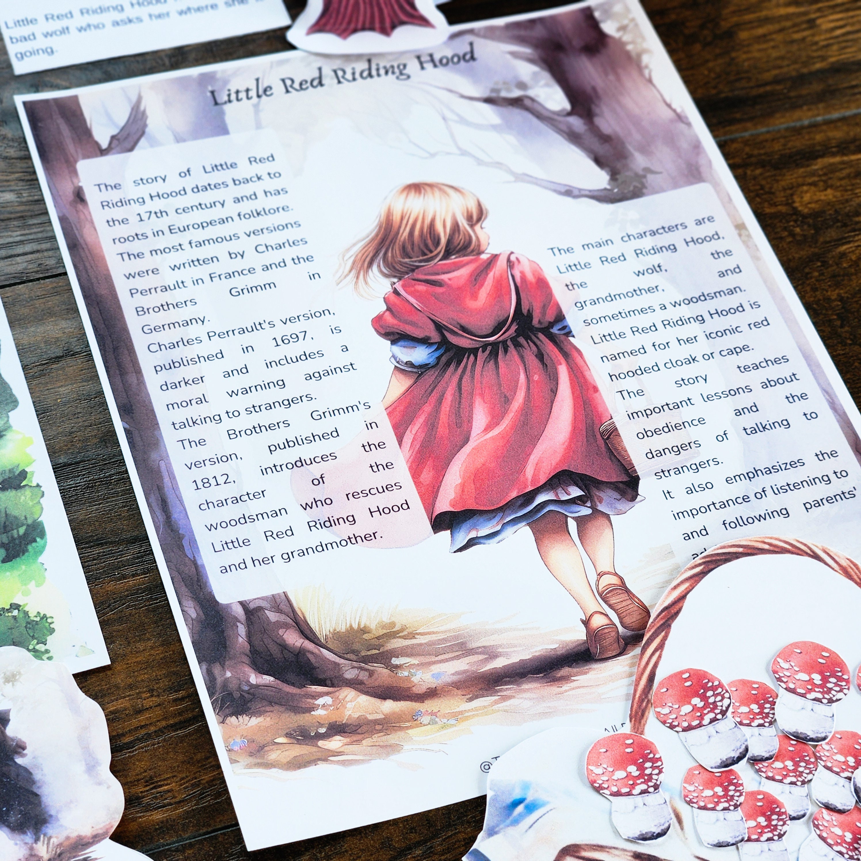Little Red Riding Hood Printables: Fairytale Activities Pack - Etsy