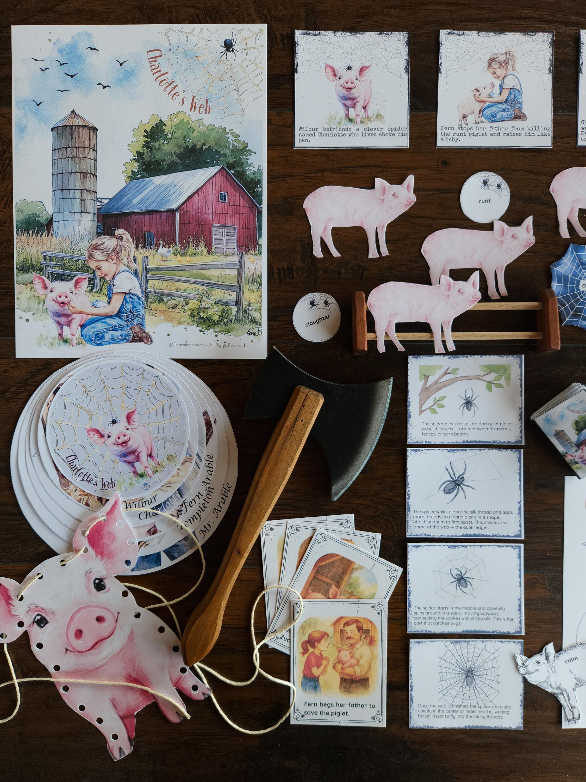 Charlotte's Web, Book Companion, Book Study, Wilbur, Spider Web, Farm Animals, Homeschool Curriculum, Literature, Terrific, Some Pig, Book