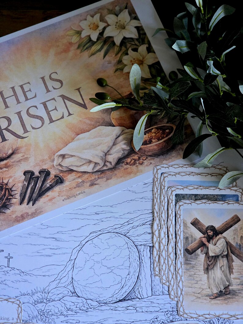 Resurrection Story Printable Pack | Christian Easter Bible Study, 3D ...
