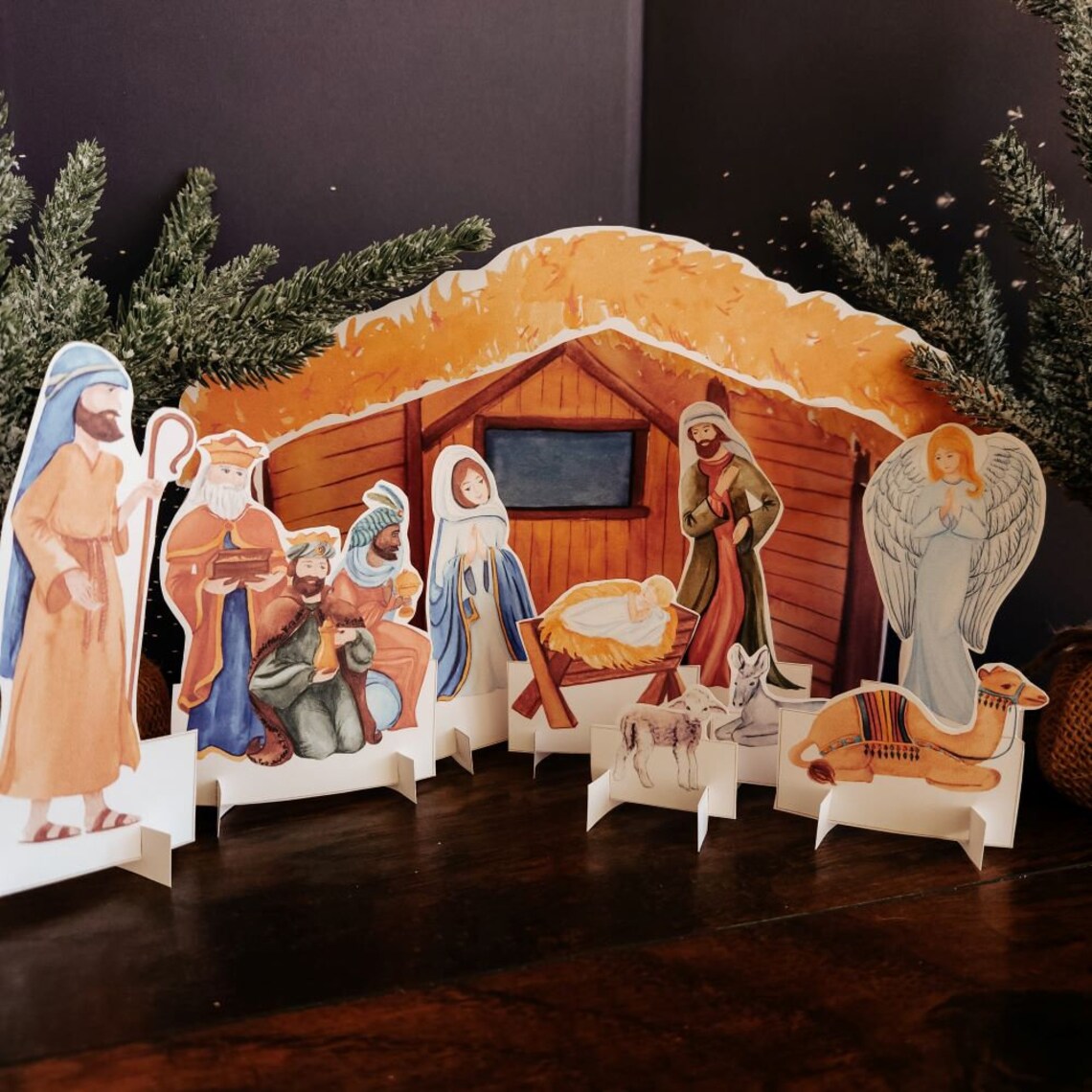 Manger, Nativity, Christmas Scene, Paper Nativity Scene, Homeschool ...
