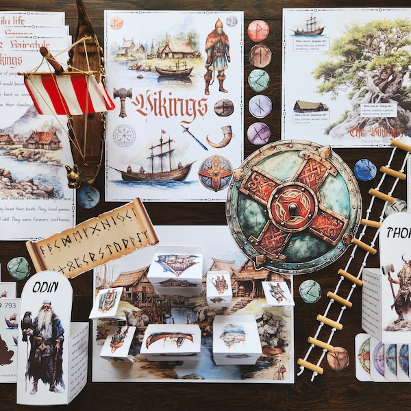 Estudio de la unidad vikinga: Dioses nórdicos, mitos y cronología (imprimibles)