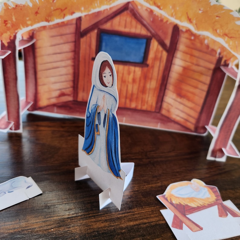 Manger, Nativity, Christmas Scene, Paper Nativity Scene, Homeschool ...