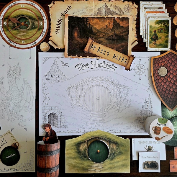 The Hobbit Book Companion | Literature Study and Unit Study | Homeschool Reading Comprehension, Crafts & Activities | J.R.R. Tolkien