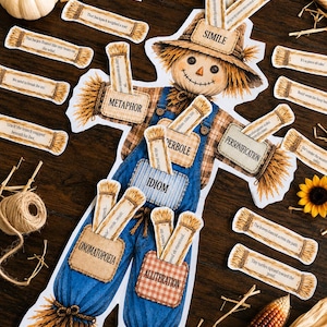 Figurative Language Activity | Fall Scarecrow Literacy Center | Simile Metaphor Idiom Hyperbole Personification | Printable PDF