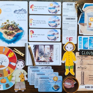 Weather, Study Unit, Meteorologist ,Meteorology , Montessori , Homeschool Activities, Printables, Clouds, Weather Instruments