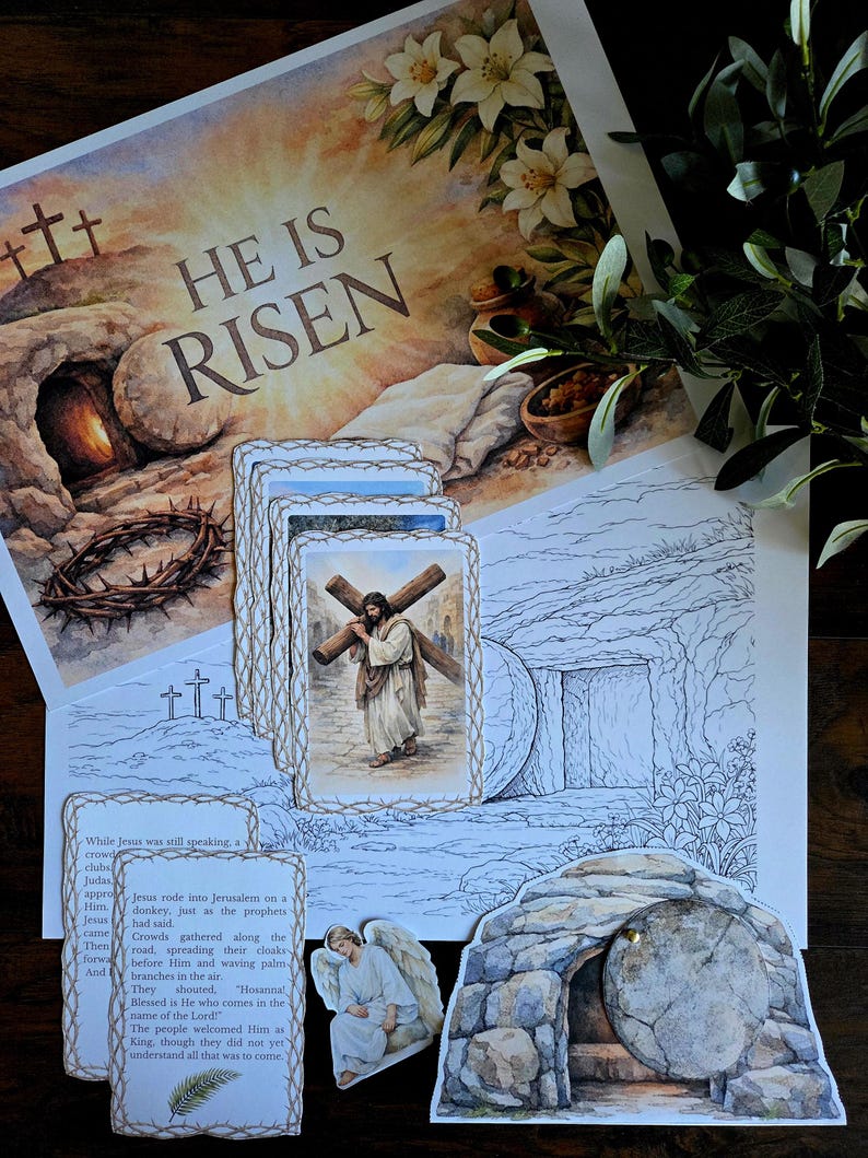 Resurrection Story Printable Pack | Christian Easter Bible Study, 3D ...