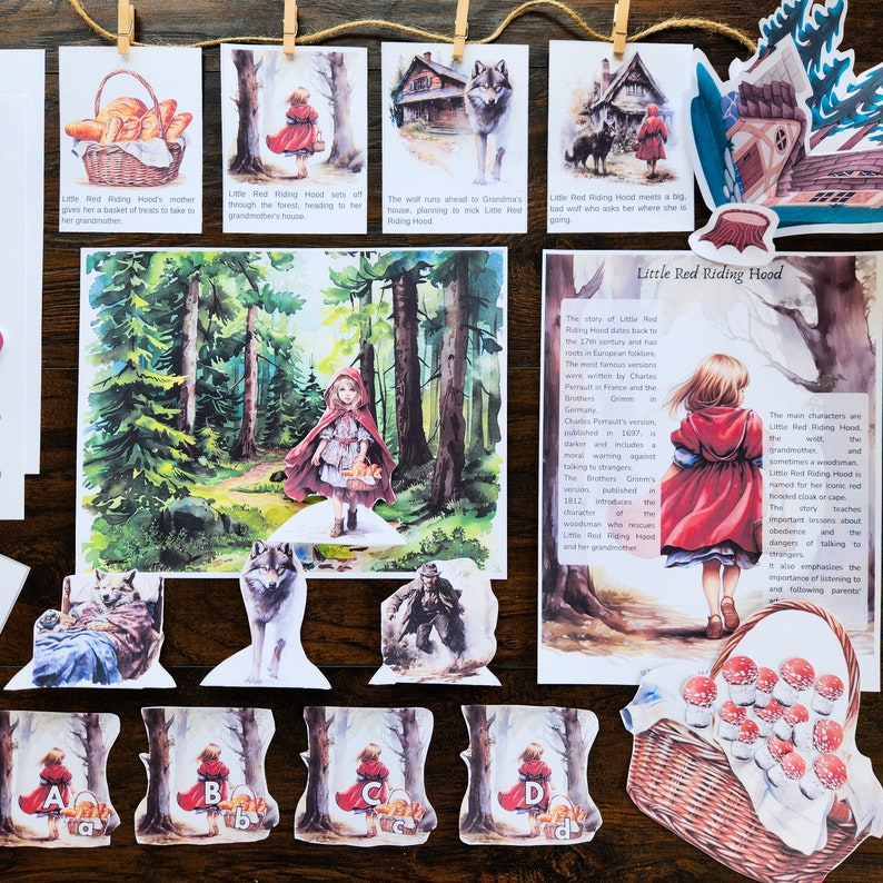 Little Red Riding Hood Printables: Fairytale Activities Pack - Etsy