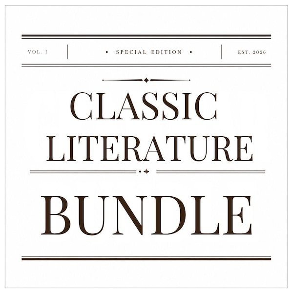 Classic Literature Novel Study Bundle: Reading Comprehension, Homeschool Printable (PDF Pack)