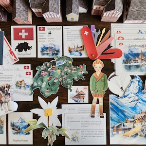 Schweiz, Einheitsstudie, Landstudie, Schweizer Alpen, Homeschool Printables, Homeschool Curriculum, Reise in die Schweiz, Entdecke die Schweiz
