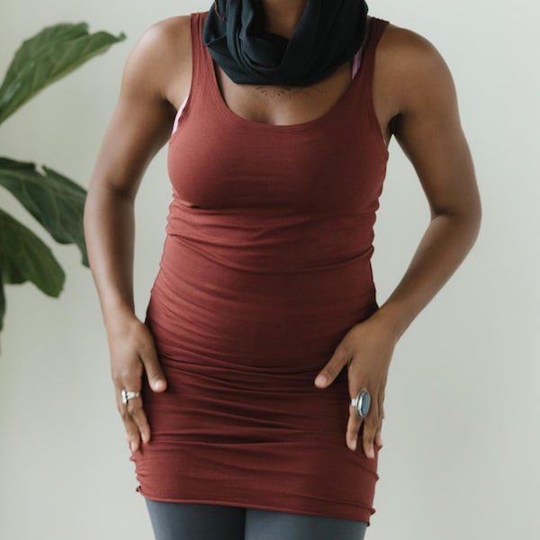 Tank top dress - organic cotton stretchy tank top dress