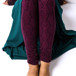 Palma Leggings - Thick cozy organic cotton leggings- made from organic cotton jacquard