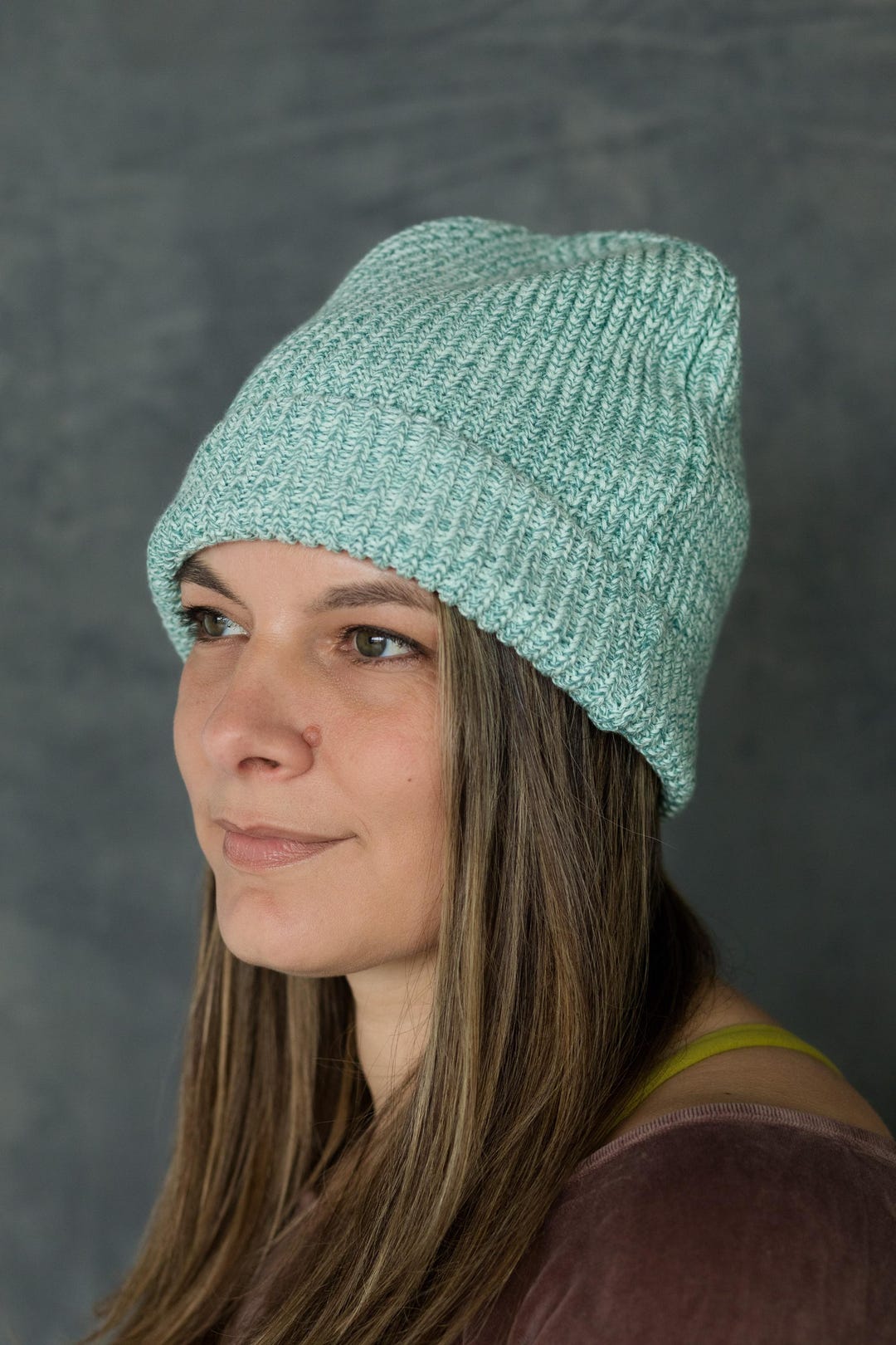 Organic Cotton Heather Beanie Organic Cotton Chunky Beanie, Chunky Beanie main image 2