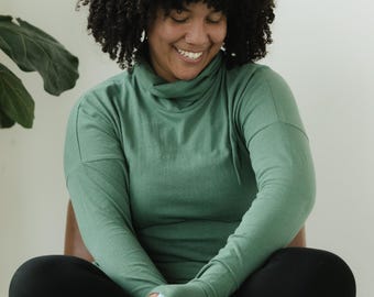 Linen Turtleneck - soft turtleneck made from our linen organic cotton blend
