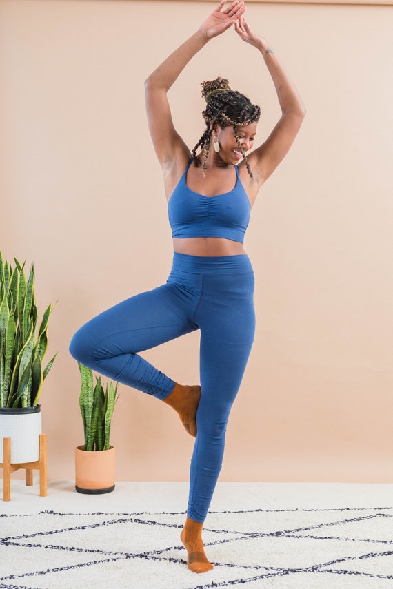 Shop Plus Size Organic Cotton Full Length Legging in Blue