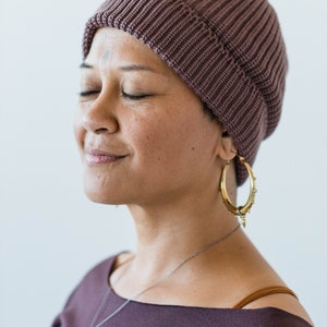 100% Organic Cotton Knit Hat Super soft beanie from all natural fibers image 2