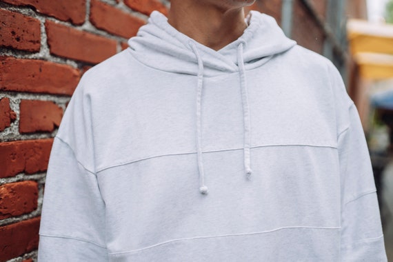 Glacial Hoodie White Hooded Sweatshirt With Pockets Organic Cotton Fluffy Frost Hoodie Etsy UK