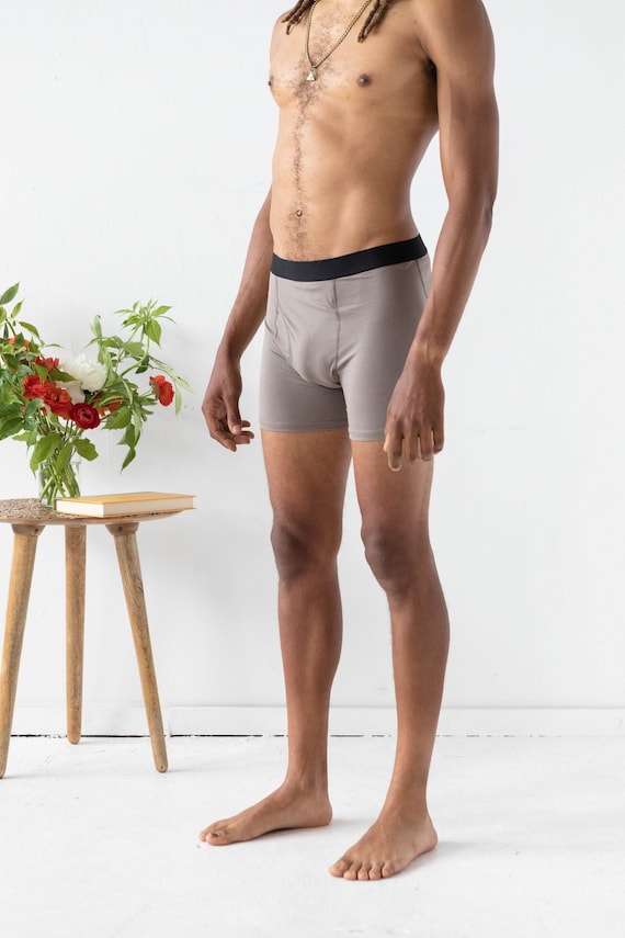 Organic Cotton Boxer Briefs - Single pair of men’s underwear - Natural fiber underwear