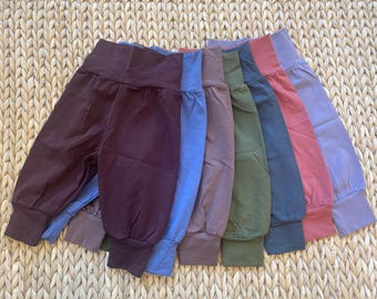 Organic Cotton baby pants - stretchy pants for little legs - soft baby pants