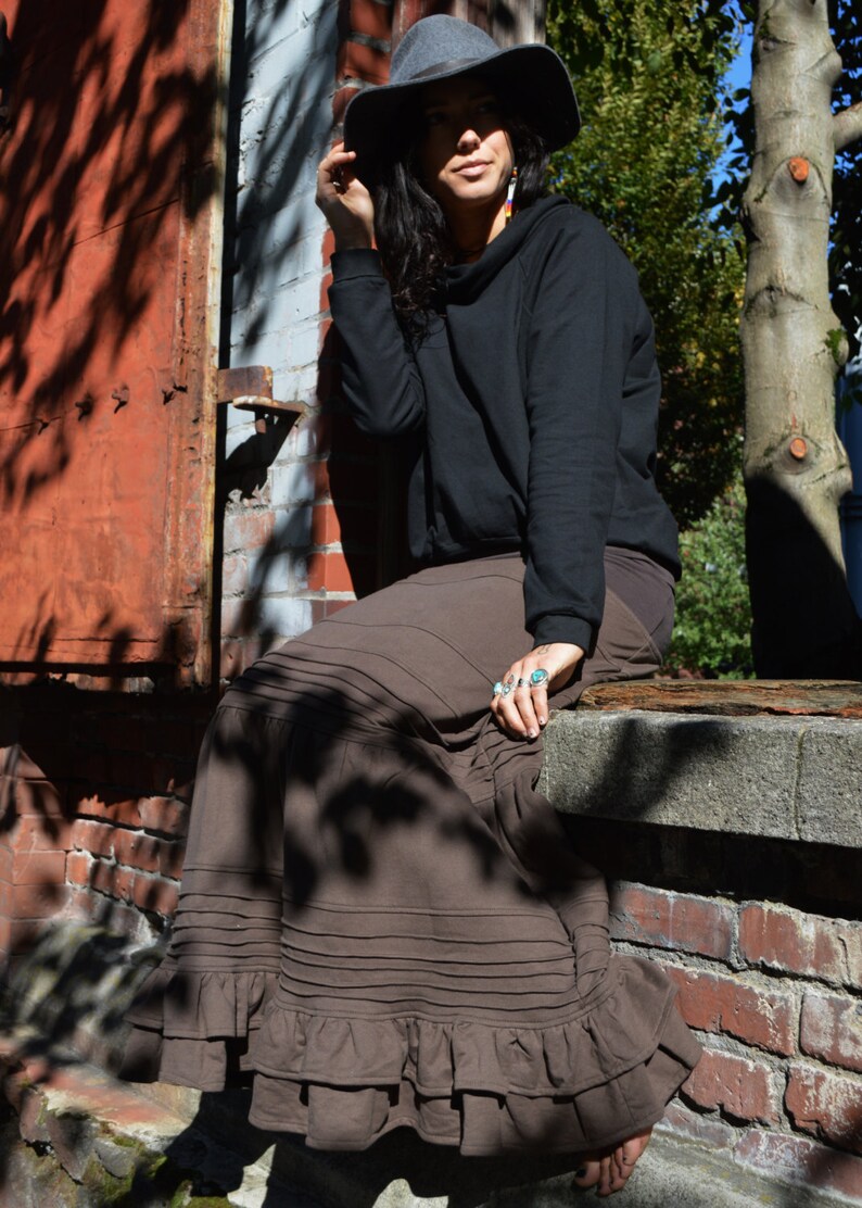 Nirvana Skirt organic french terry cotton layered skirt Etsy