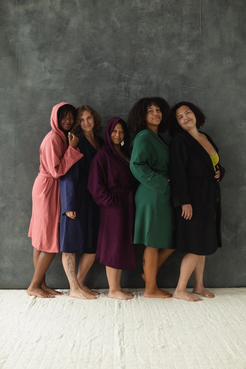 Various Event Robe Organic Cotton Cozy Robe With Pockets - Hooded Robe Made From 100% ...
